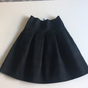 Anthropologie High waisted black knit A Line skirt